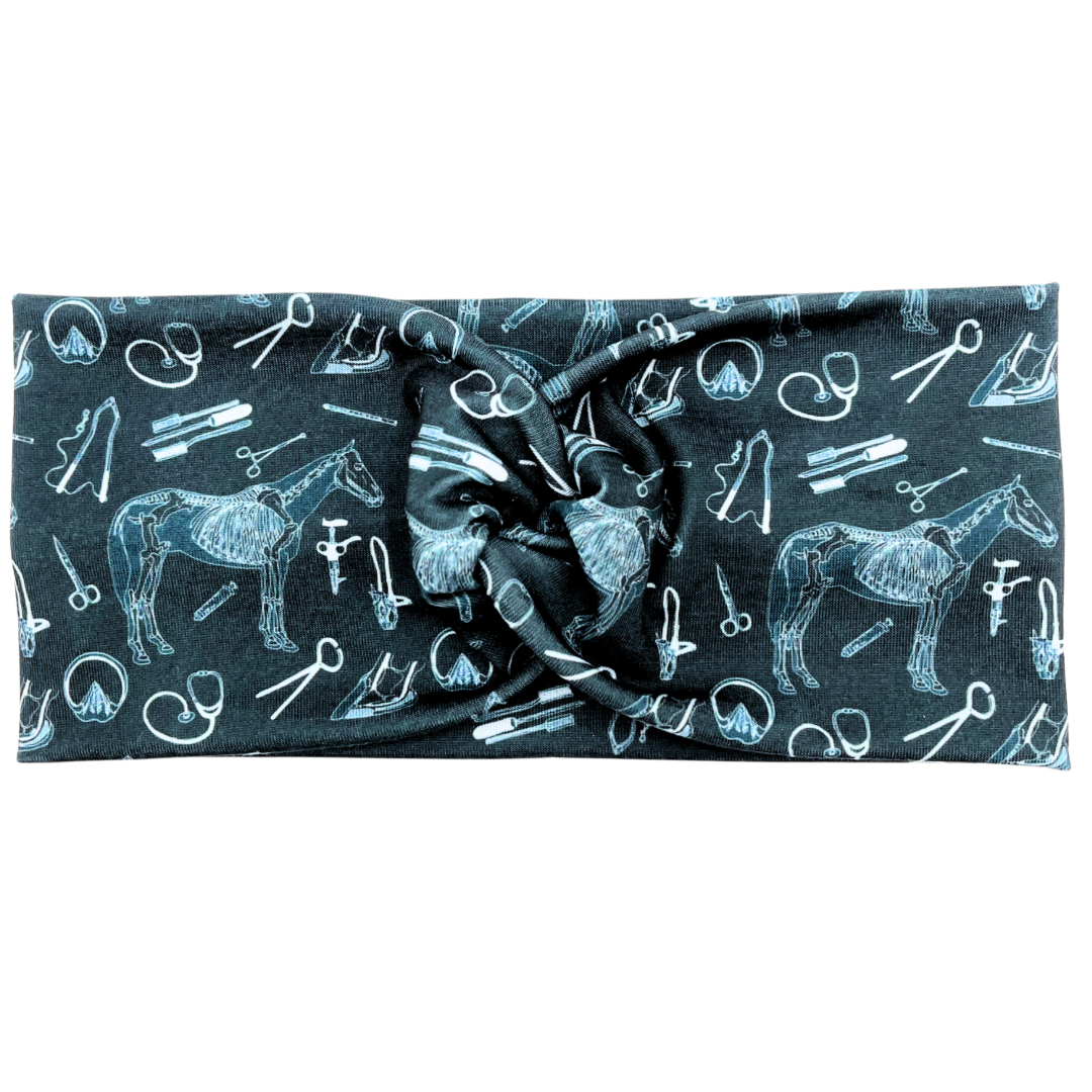 Horses Vet - Black Headband