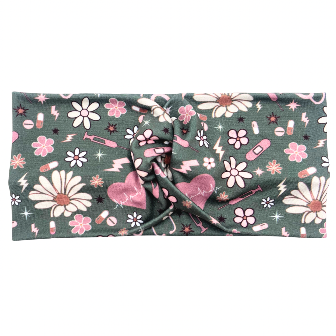 Floral Healthcare - Light Olive Headband