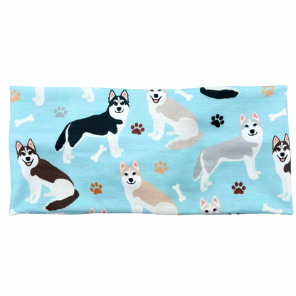 Husky Dogs - Light Blue Headband