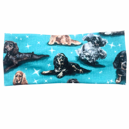 Cocker Spaniel Dogs - Blue Headband