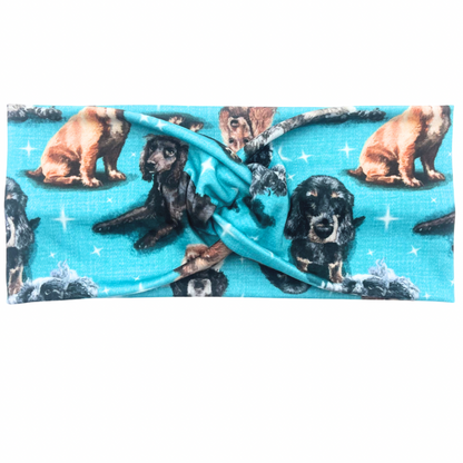 Cocker Spaniel Dogs - Blue Headband