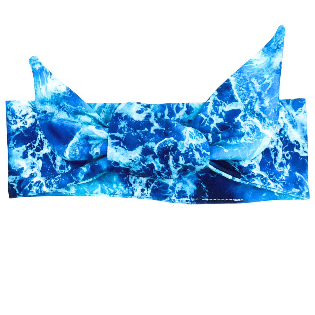Ocean Water Adjustable Tie Headband
