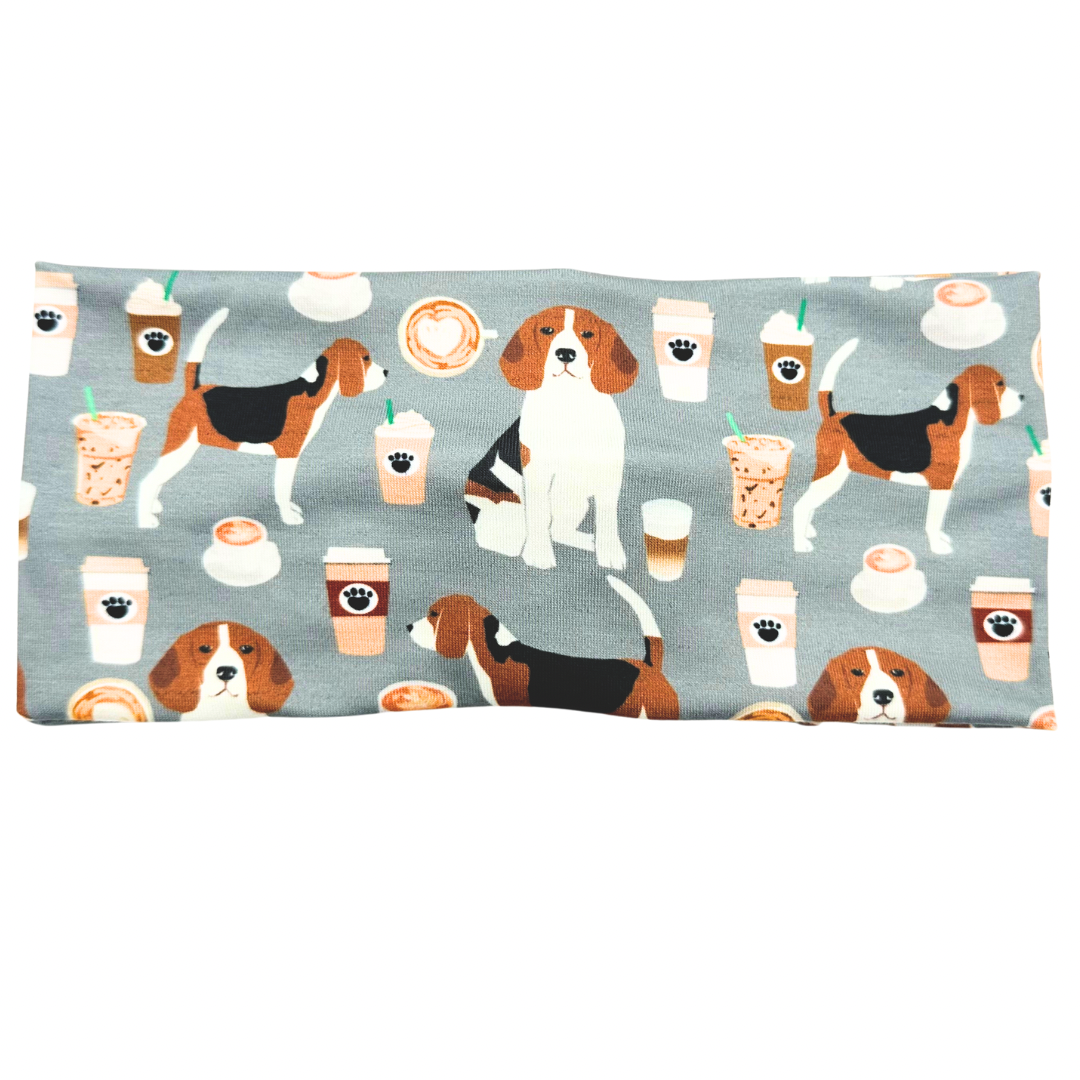 Beagle Dogs & Coffee Headband