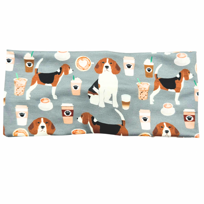 Beagle Dogs &amp; Coffee Headband