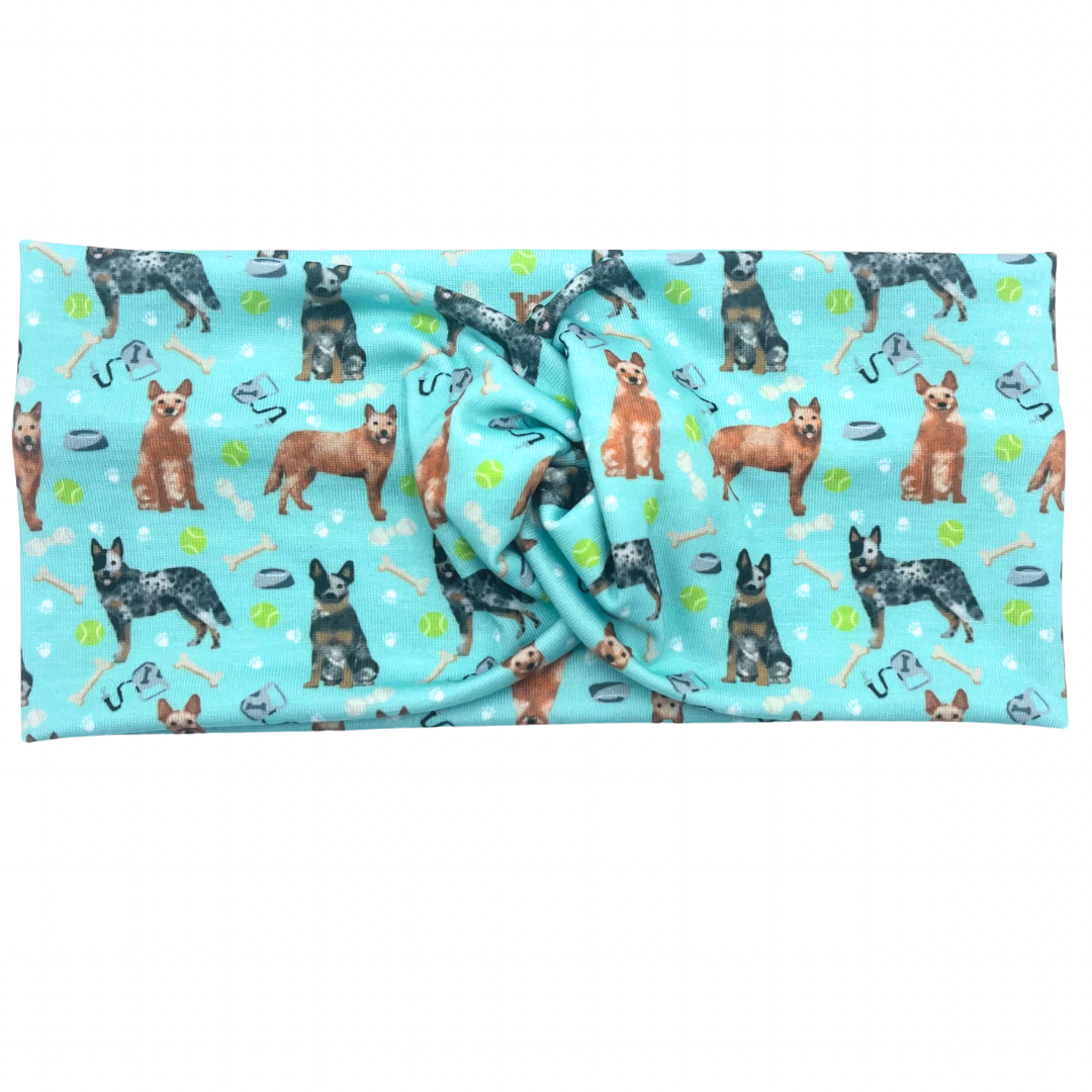 Heelers/Australian Cattle Dog - Teal Headband