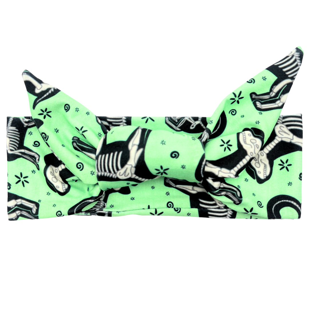 Vet Anatomy - Lime Green Adjustable Tie Headband