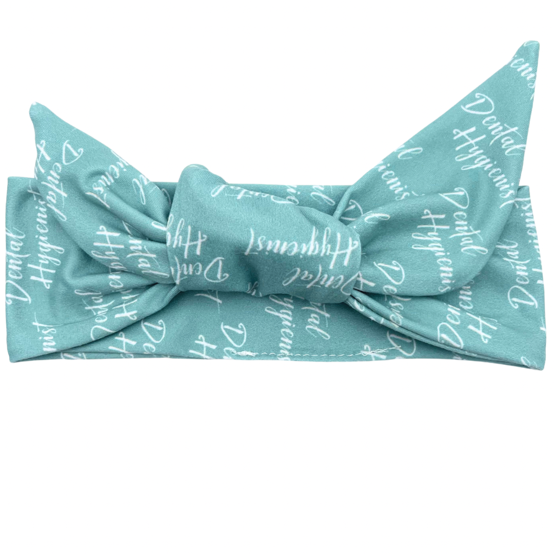 Dental Hygienist - Mint Adjustable Tie Headband