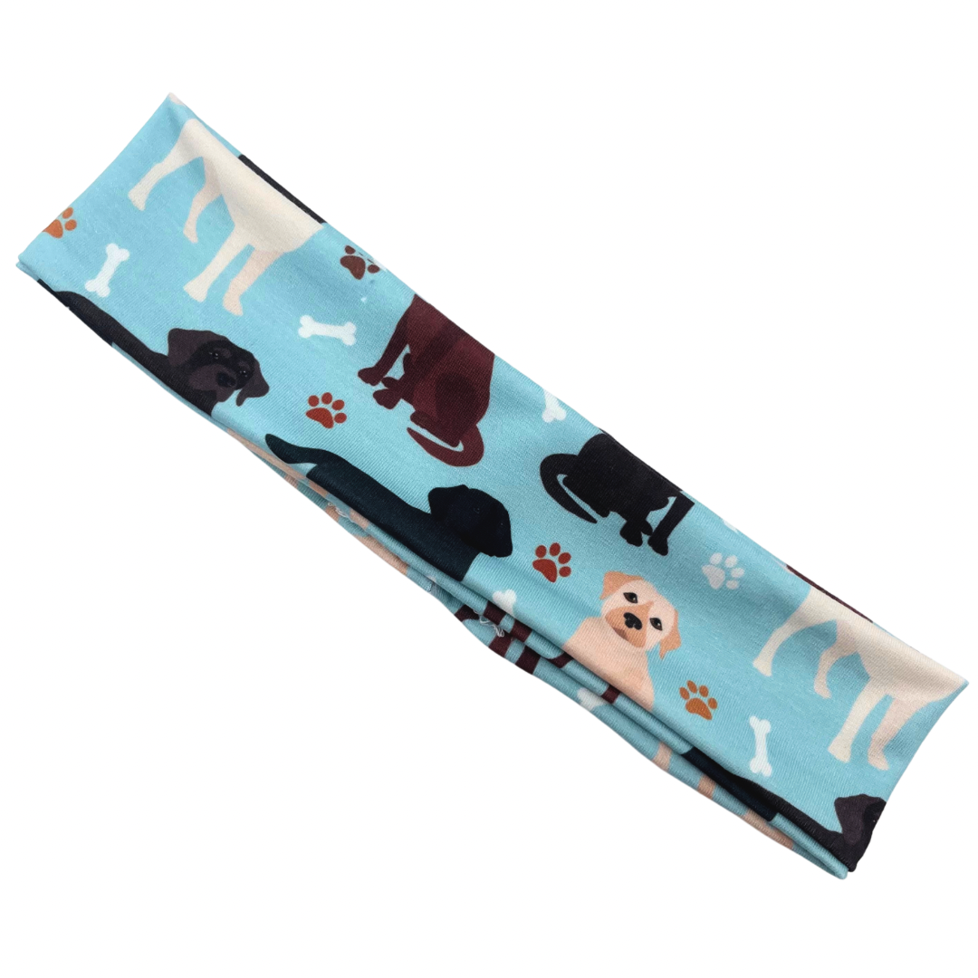 Lab Dogs - Light Blue Athletic Headband