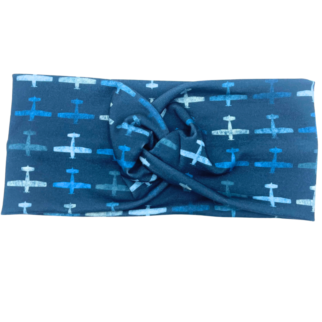 Blue Airplanes Headband