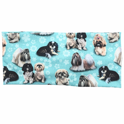 Shih Tzu Dogs - Light Blue Headband