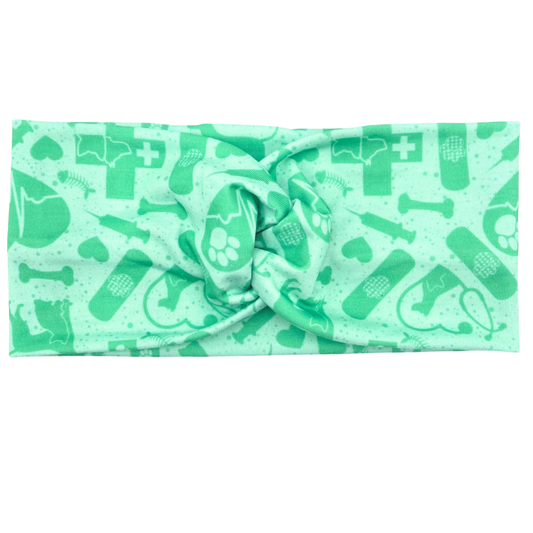 Vet Med Essentials - Green Headband