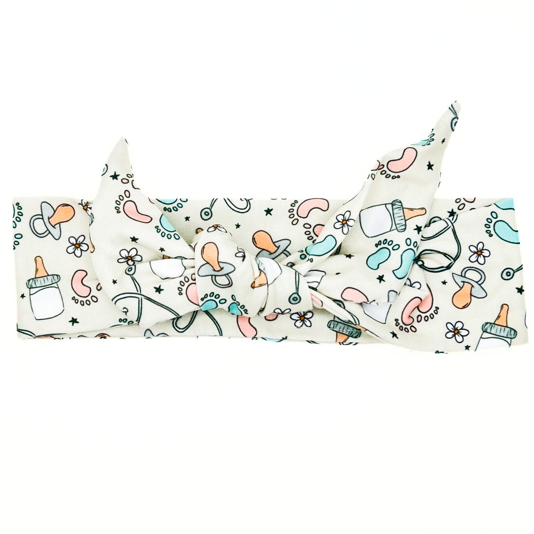 Baby Essentials - Neutral Adjustable Tie Headband