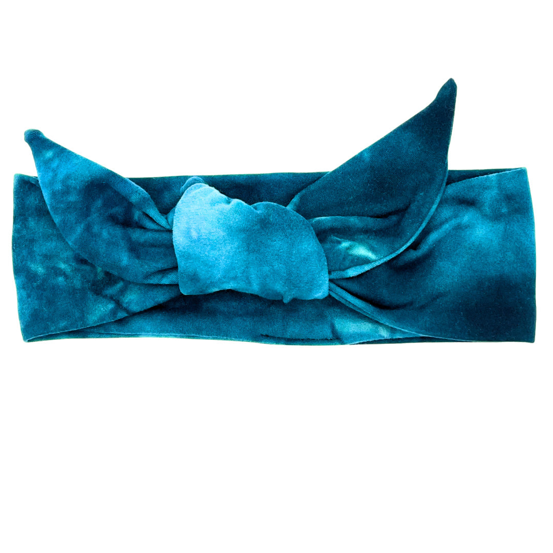 Emerald Tie Dye Adjustable Tie Headband