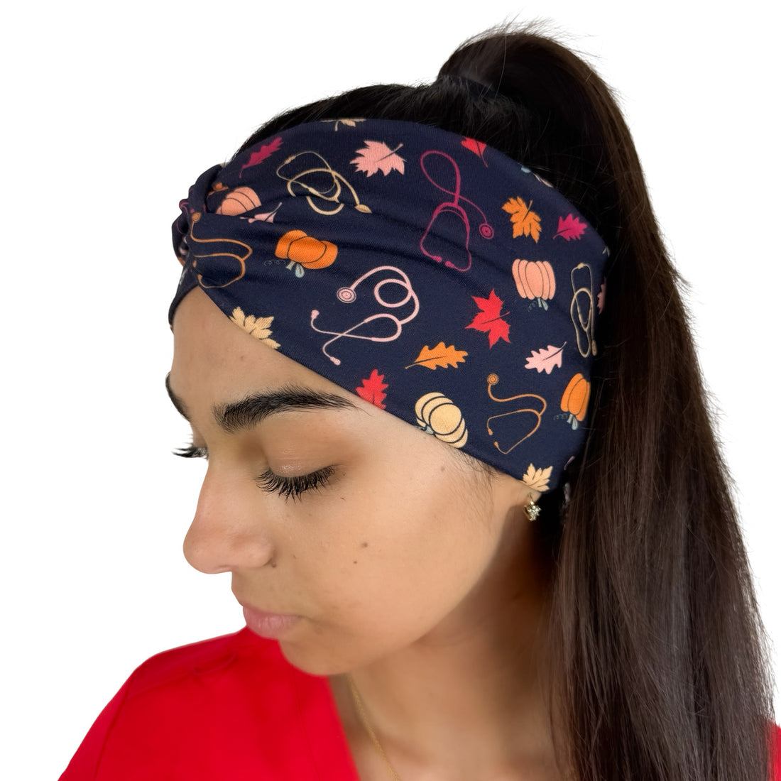 Pumpkin, Leaves, &amp; Stethoscopes Headband