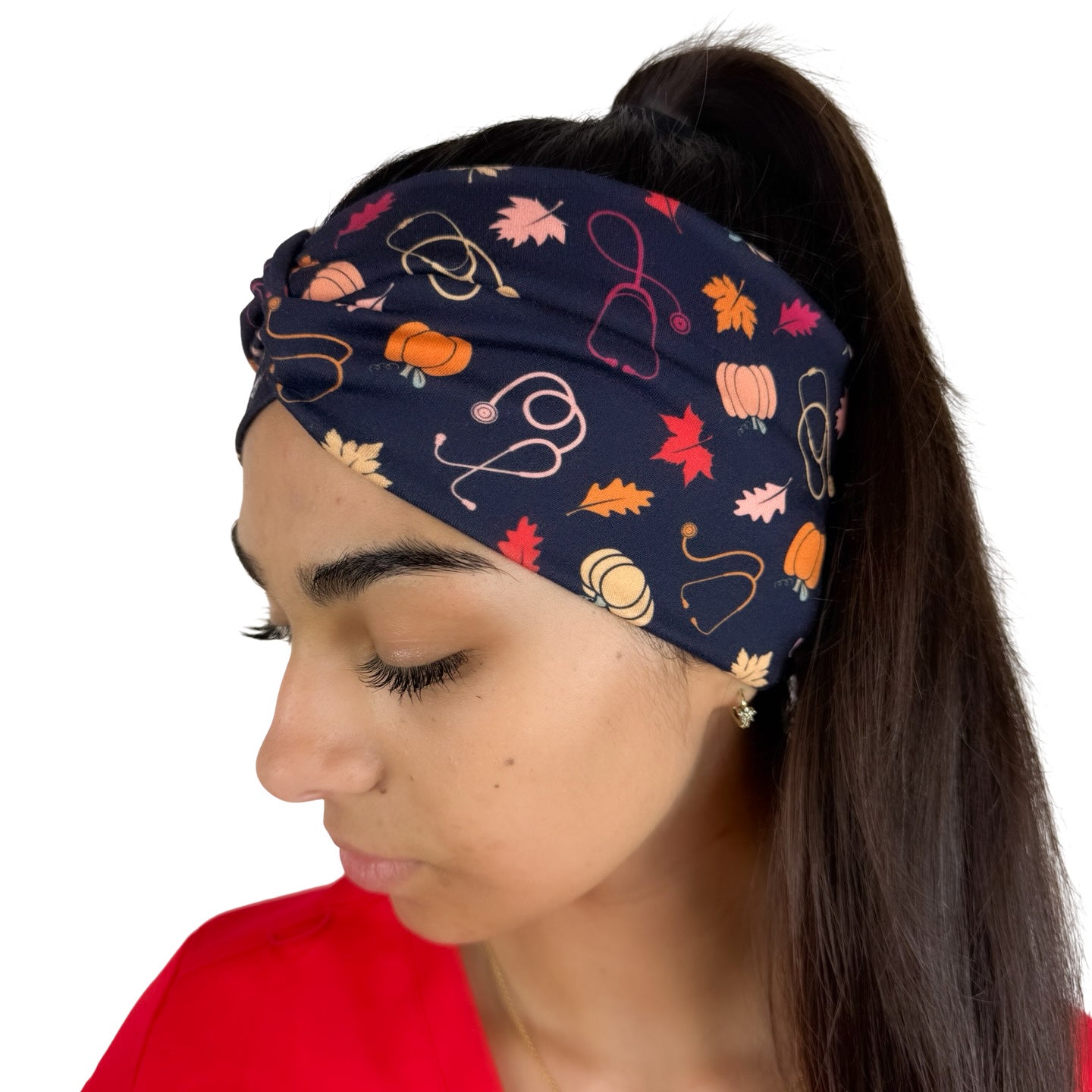 Pumpkin, Leaves, &amp; Stethoscopes Headband