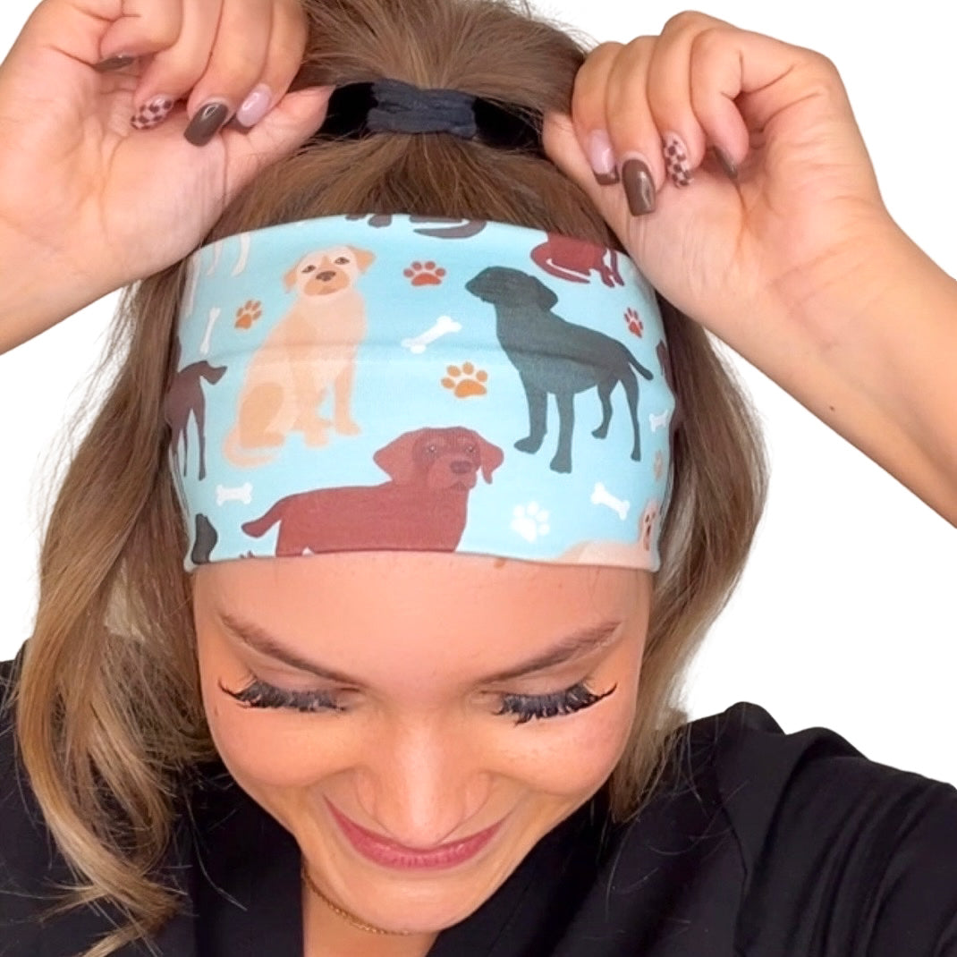 Lab Dogs - Light Blue Headband