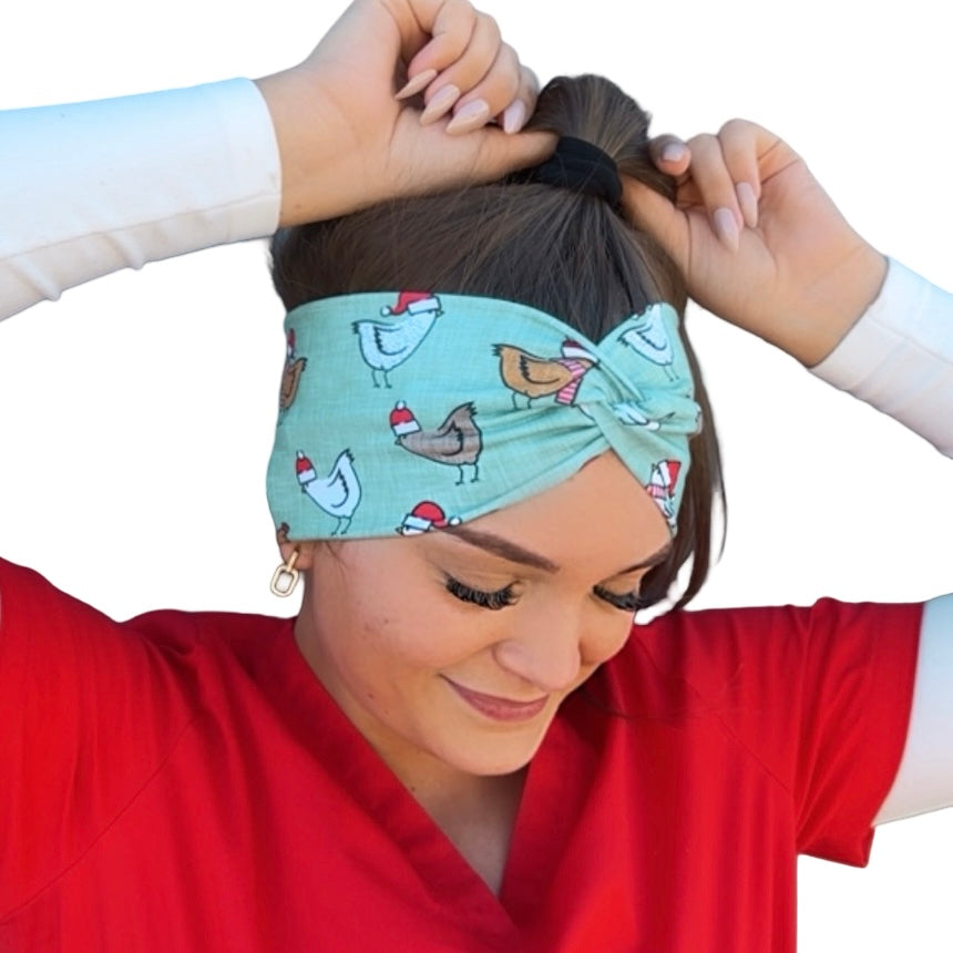 Christmas Chickens Headband