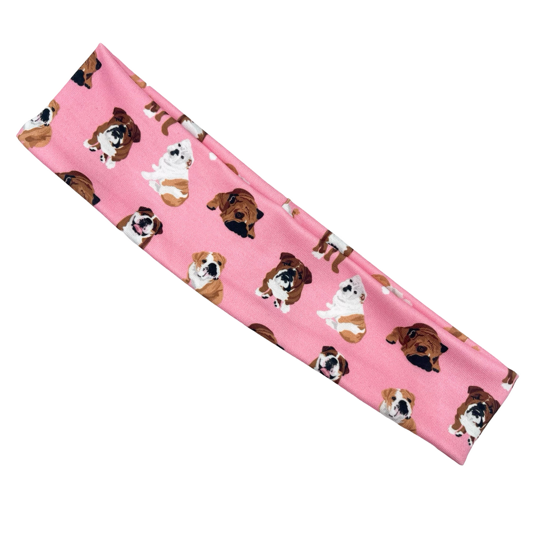 Bulldog - Pink Athletic Headband