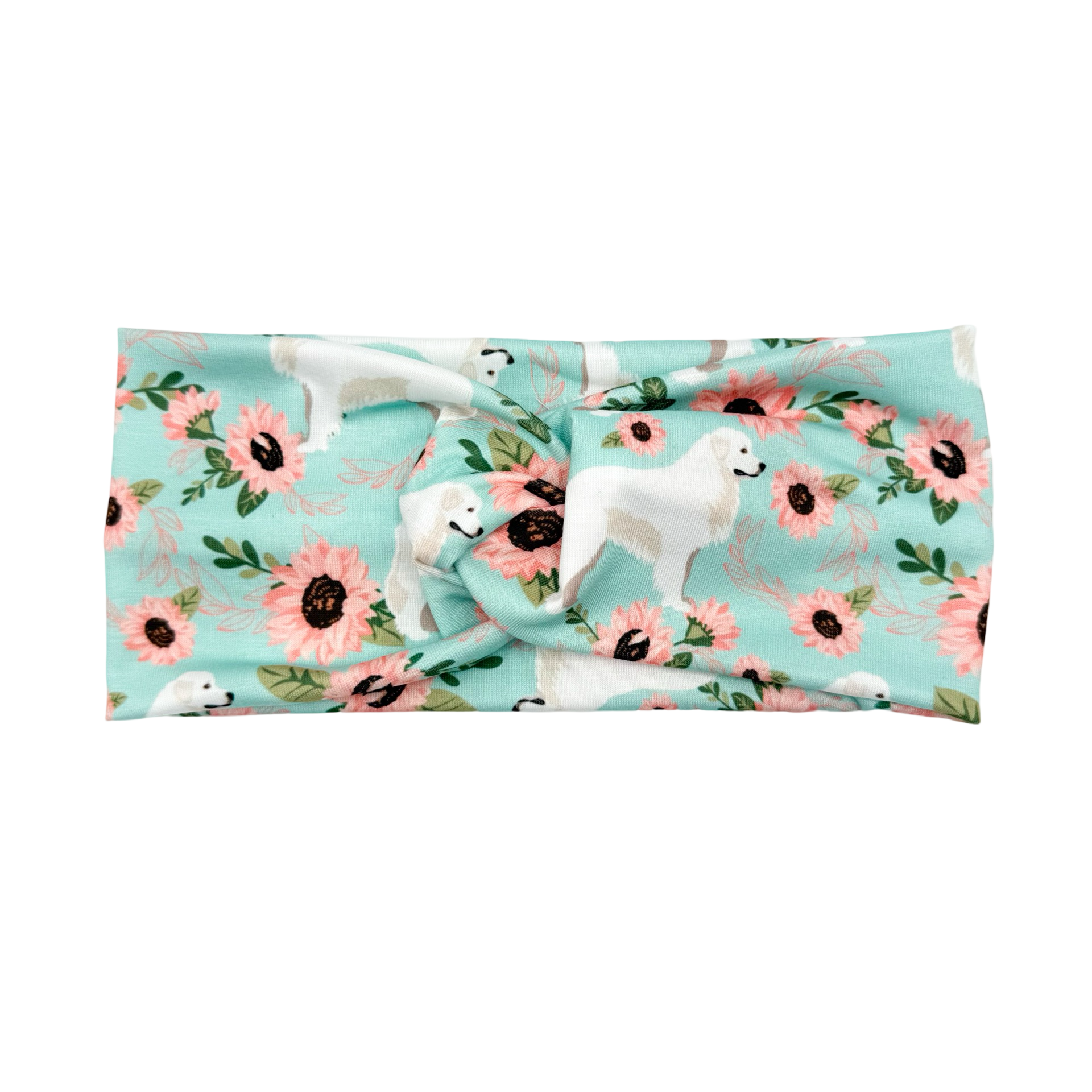 Great Pyrenees Floral Headband