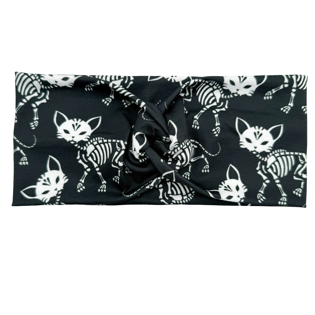 Cat Skeletons - Black Headband