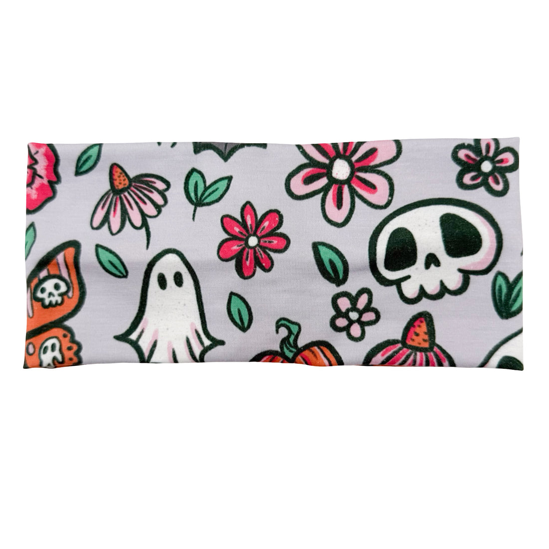 *Limited Edition* Spooky Cute Blooms - Light Gray Headband