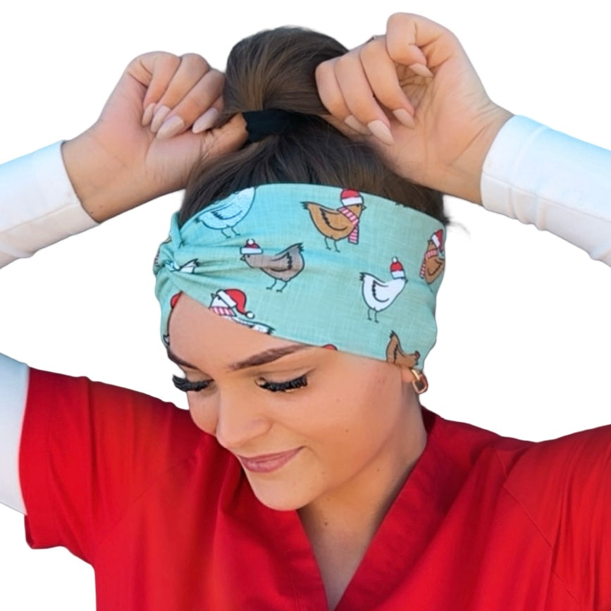 Christmas Chickens Headband