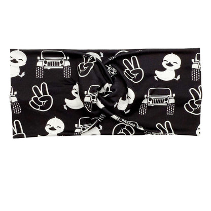Jeep &amp; Rubber Duck -  Black Headband