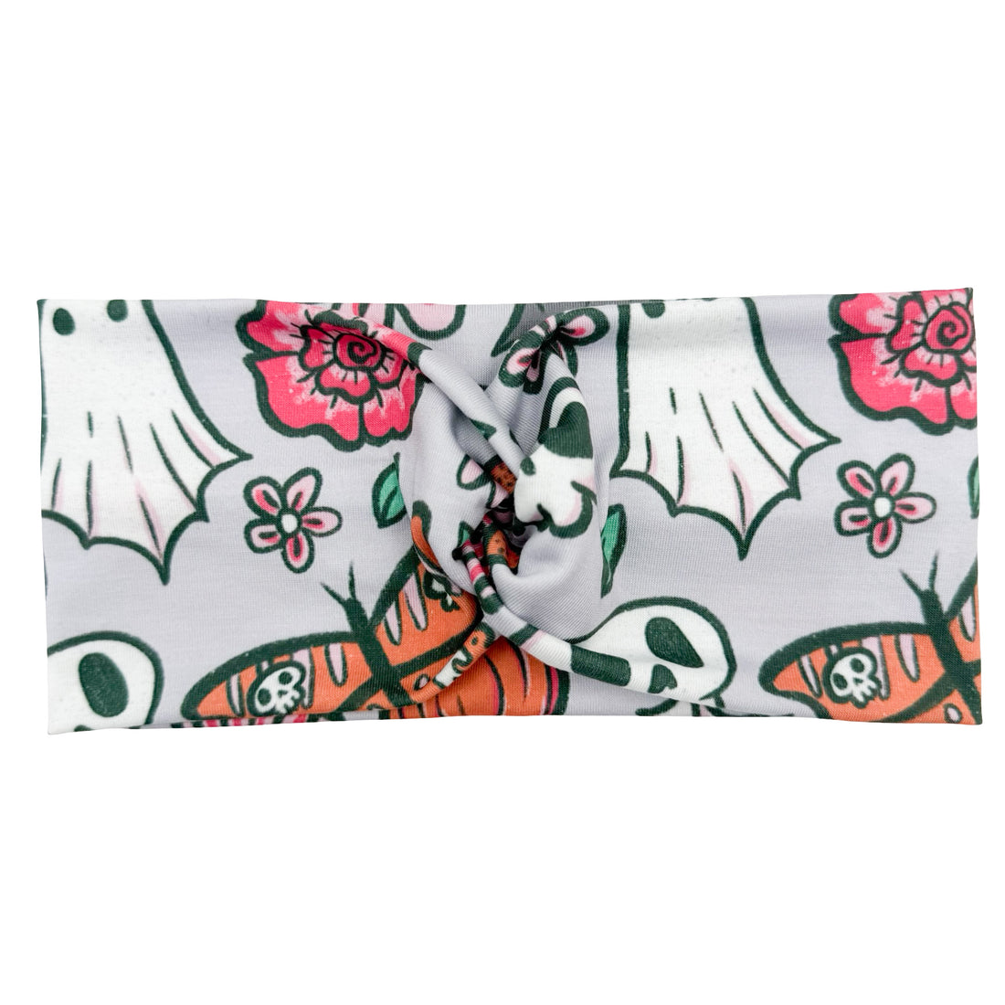 *Limited Edition* Spooky Cute Blooms - Light Gray Headband