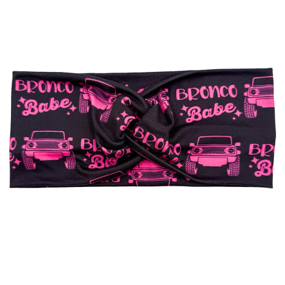 Bronco Babe - Black Headband
