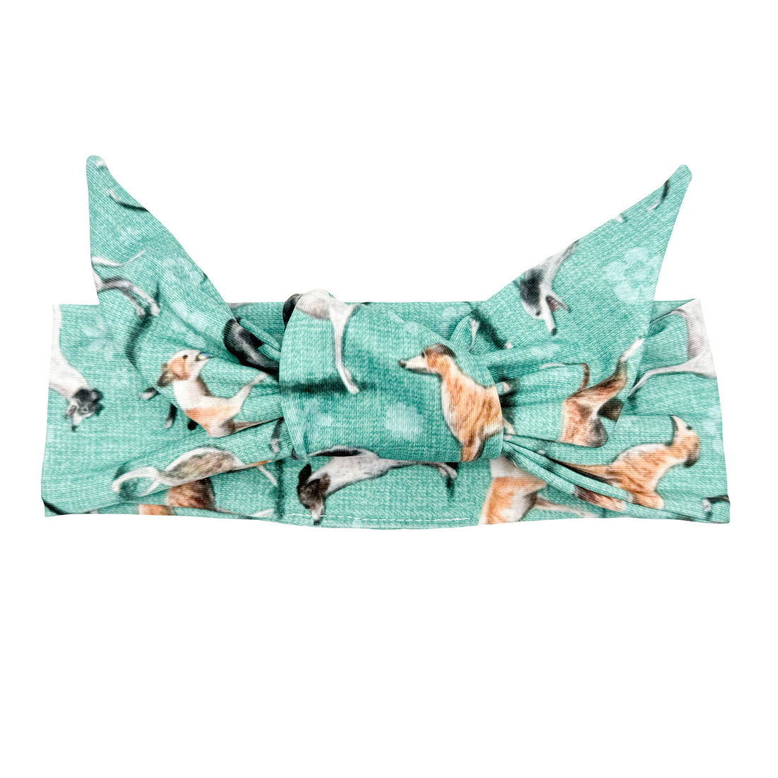 Greyhound/Whippets Floral Adjustable Tie Headband