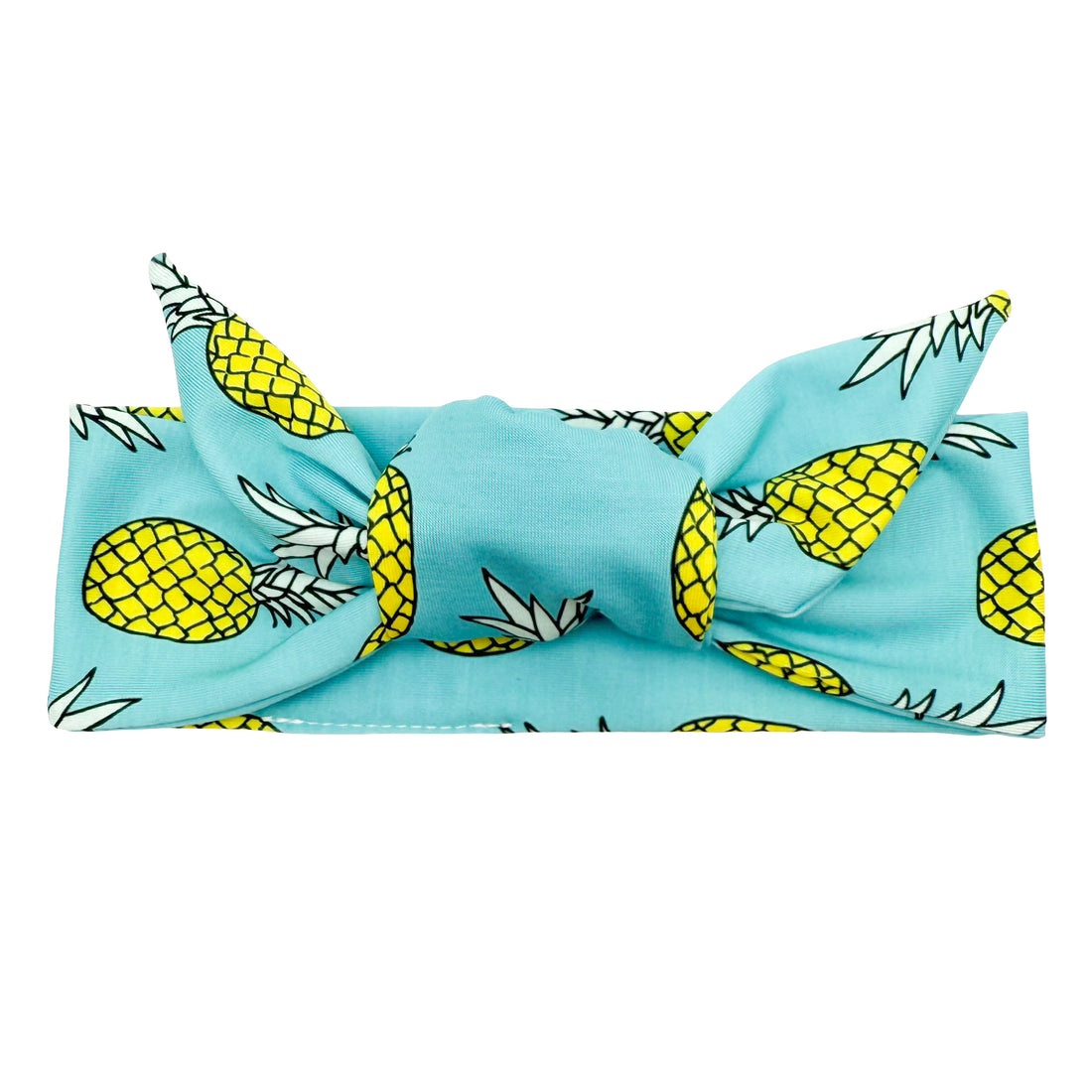 Pineapple - Blue Adjustable Tie Headband