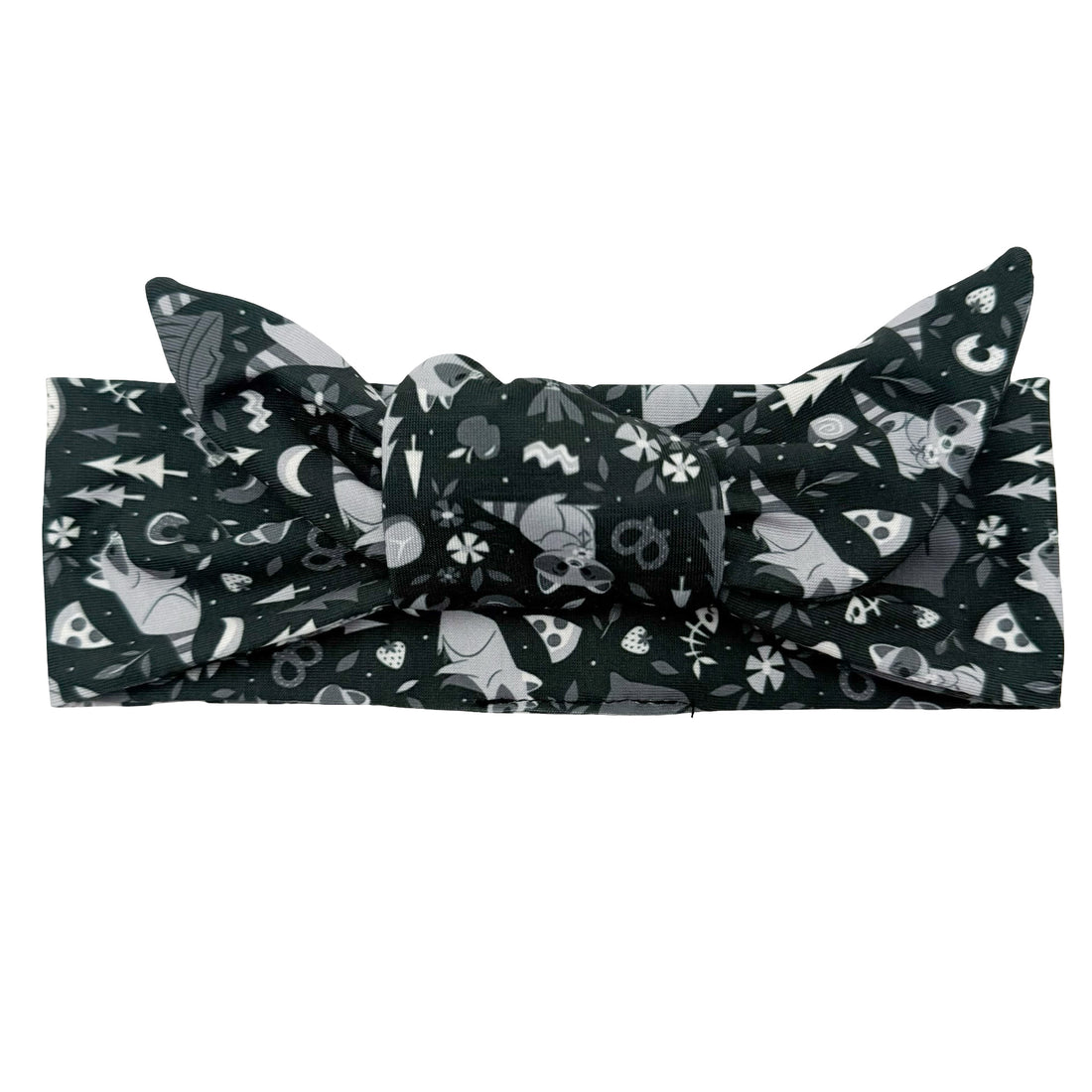 Trash Panda - Black Adjustable Tie Headband