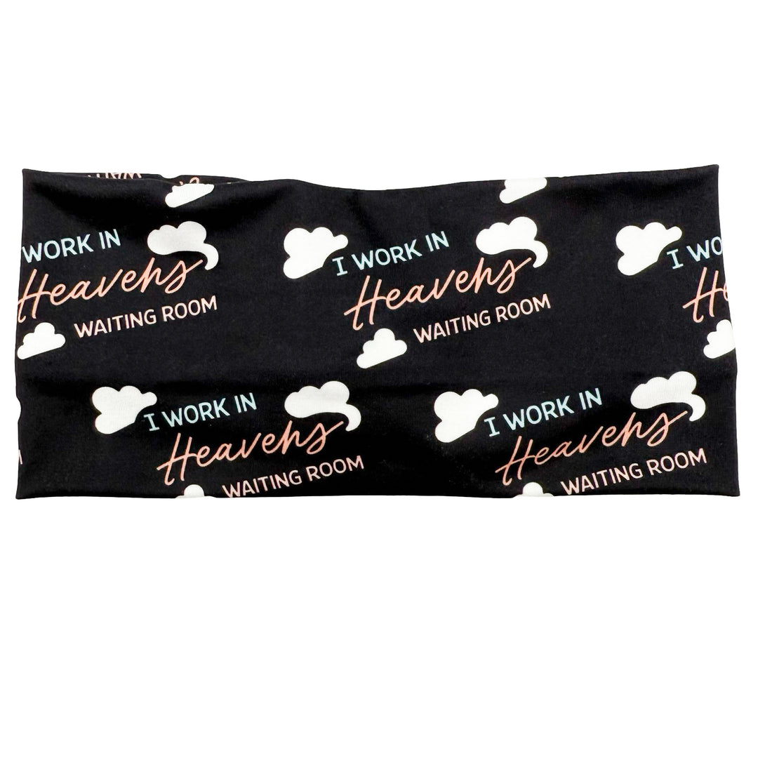 I Work In Heavens Waiting Room - Black Headband