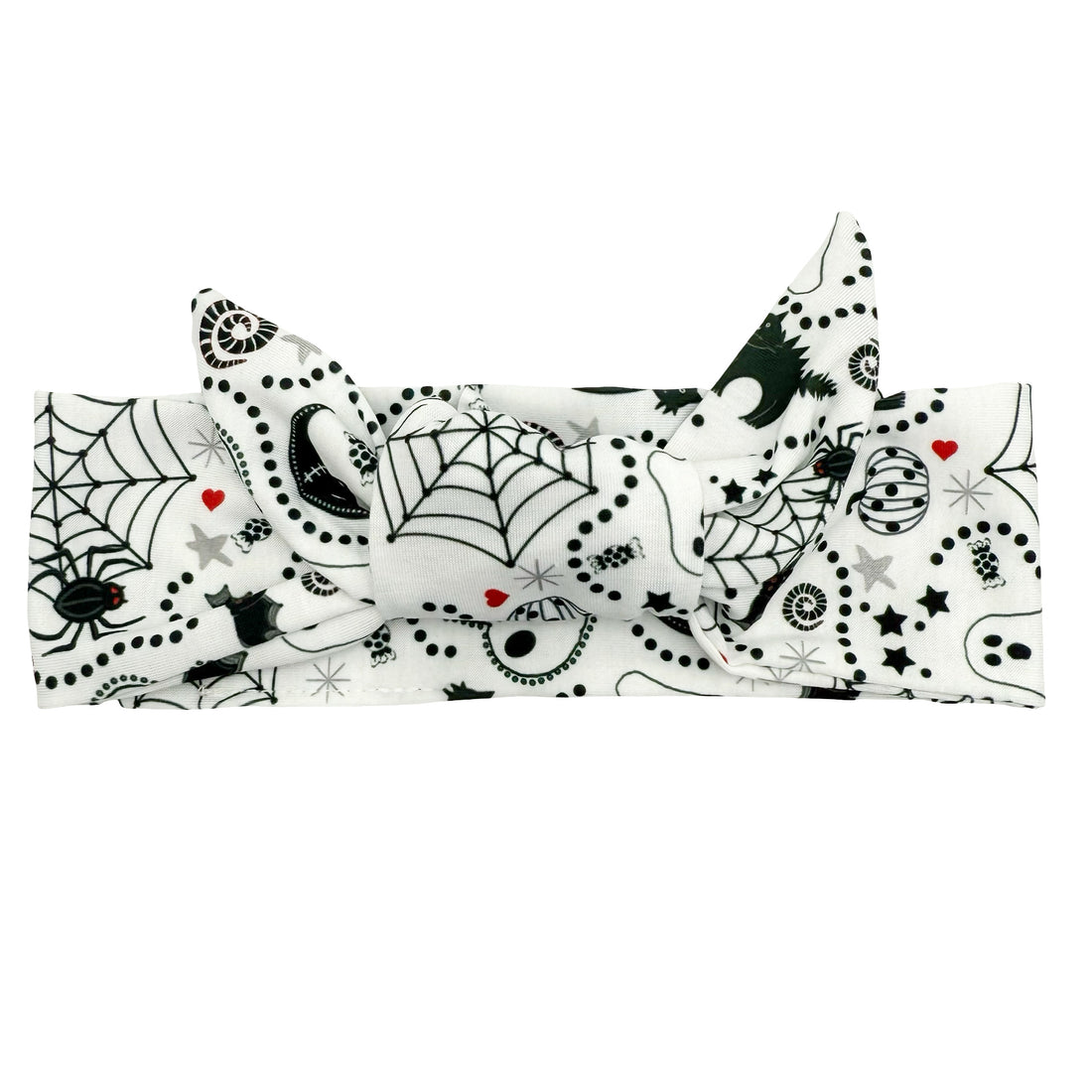 *Limited Edition* Halloween Vibes - White Adjustable Tie Headband