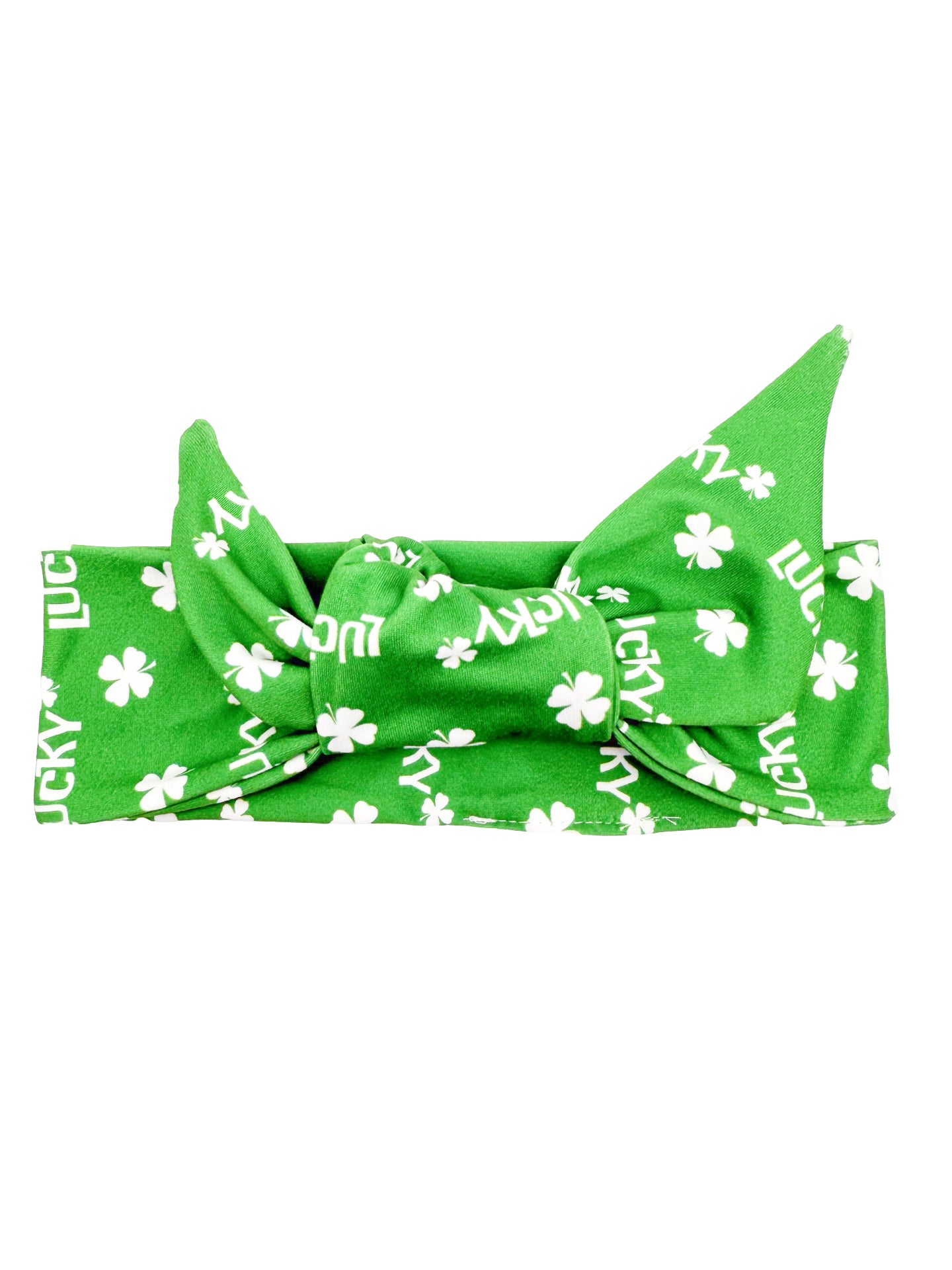 Lucky Clover - Green Adjustable Tie Headband