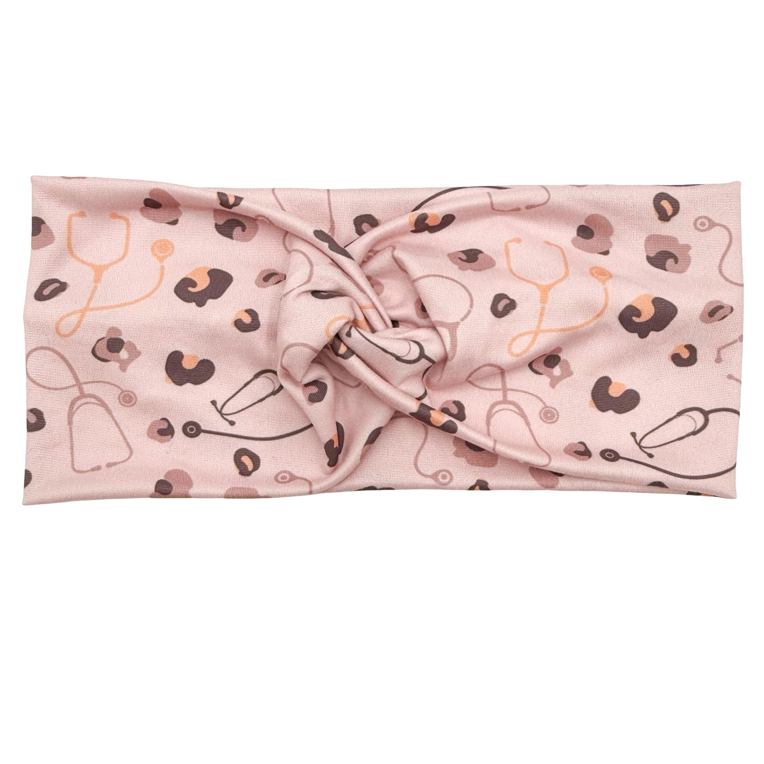 Leopard Stethoscope - Pink Headband