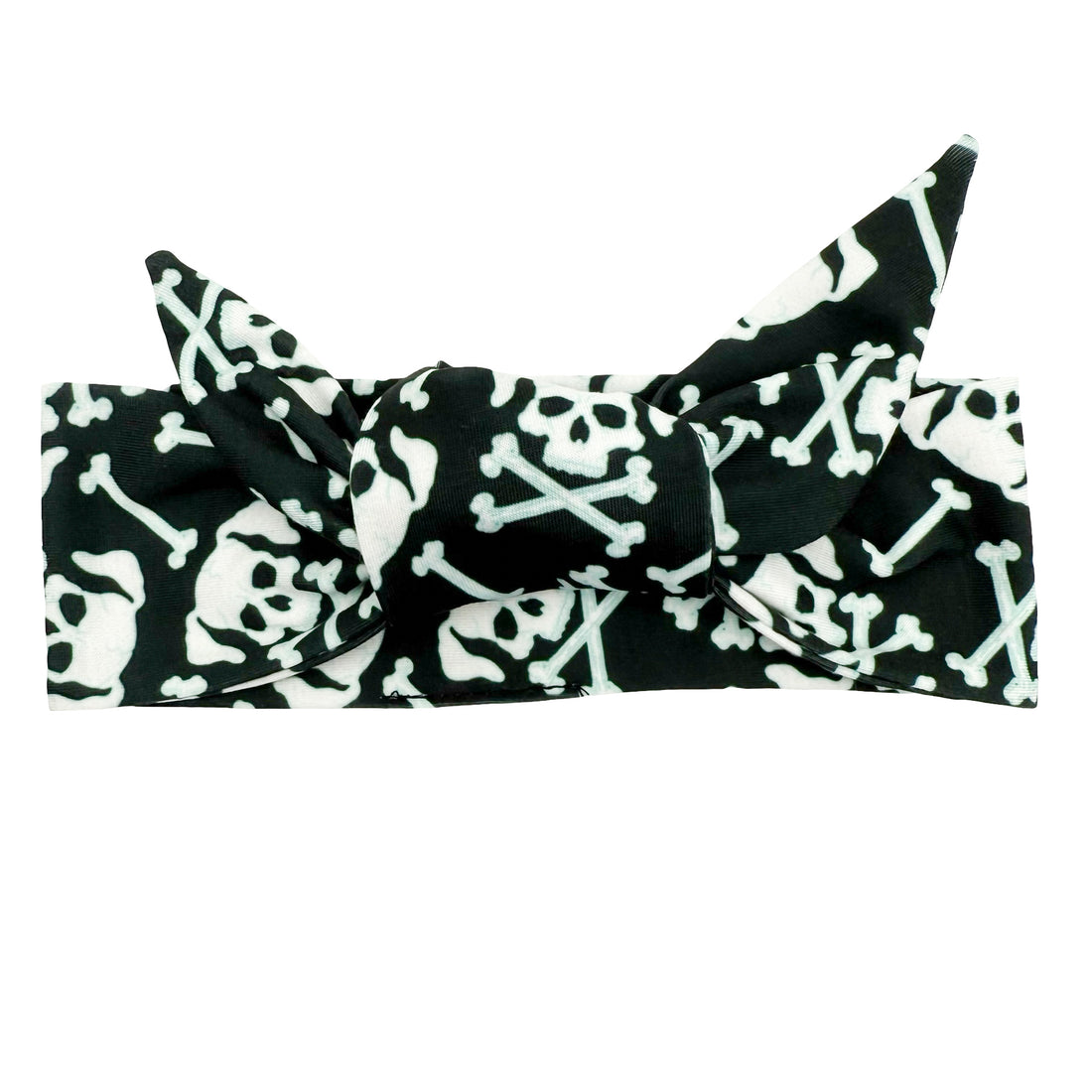 *Limited Edition* Dog Skull & Bones - Black Adjustable Tie Headband