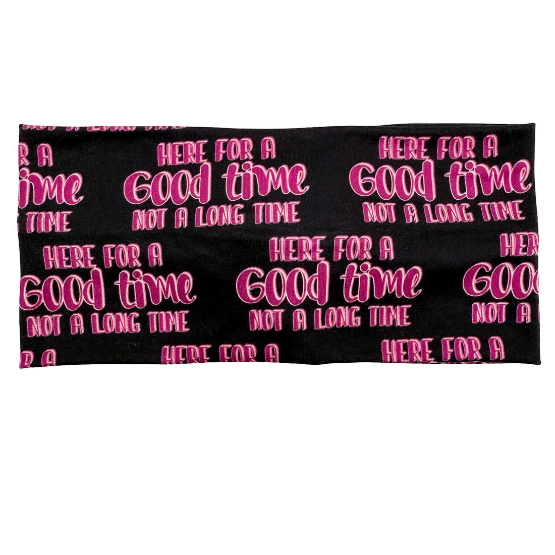 Here For A Good Time Not A Long Time - Purple &amp; Black Headband