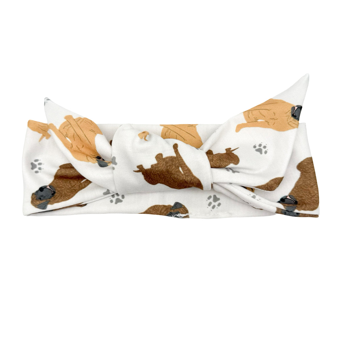 English Mastiff - White Adjustable Tie Headband