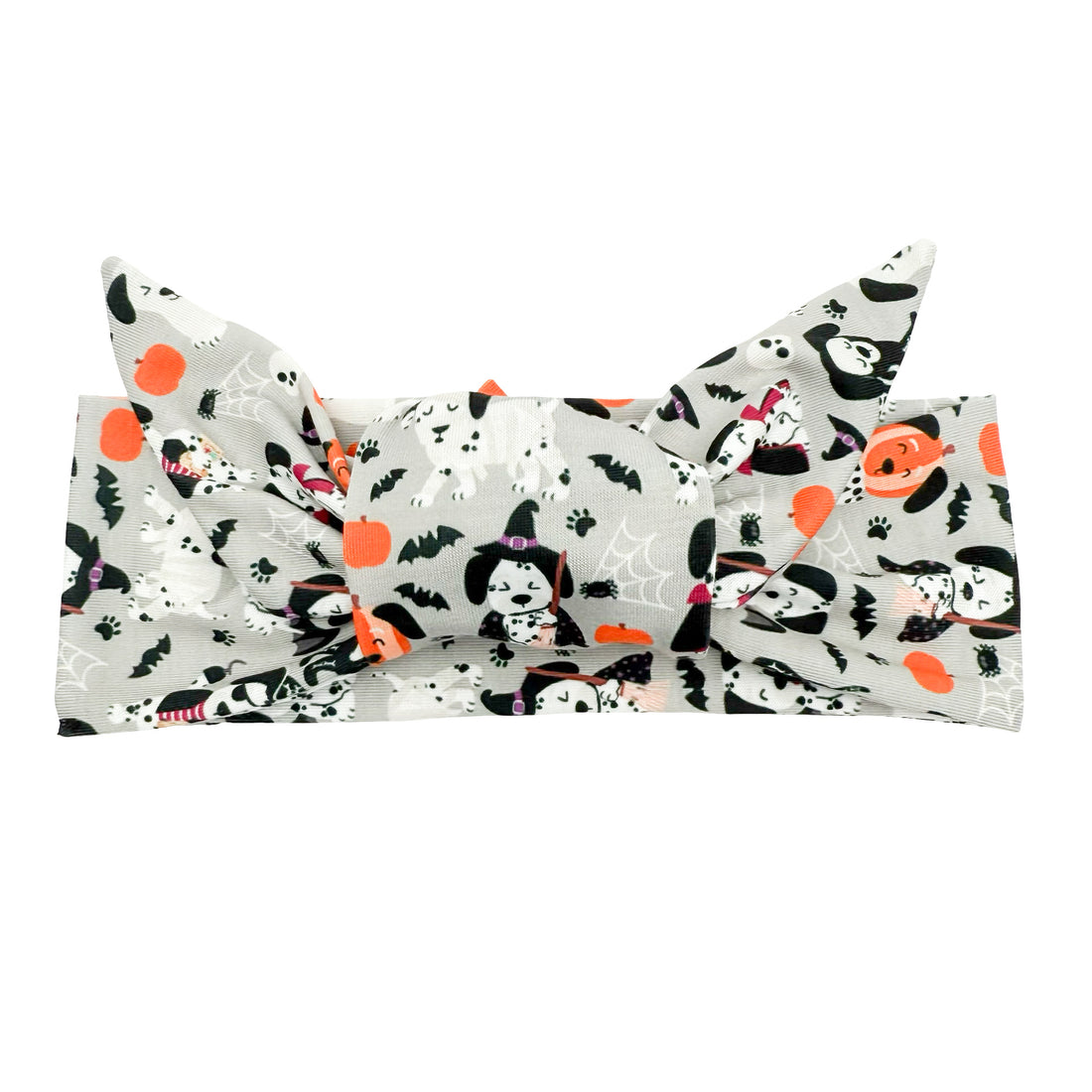 *Limited Edition* Halloween Dogs - Gray Adjustable Tie Headband