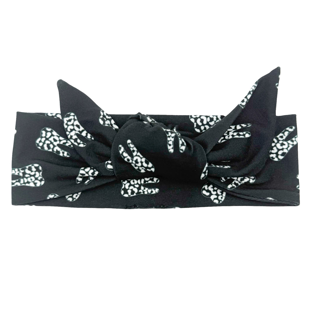 Teeth Teeth Teeth - Black Adjustable Tie Headband