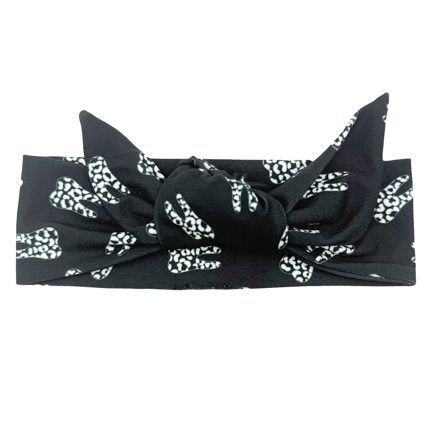 Teeth Teeth Teeth - Black Adjustable Tie Headband