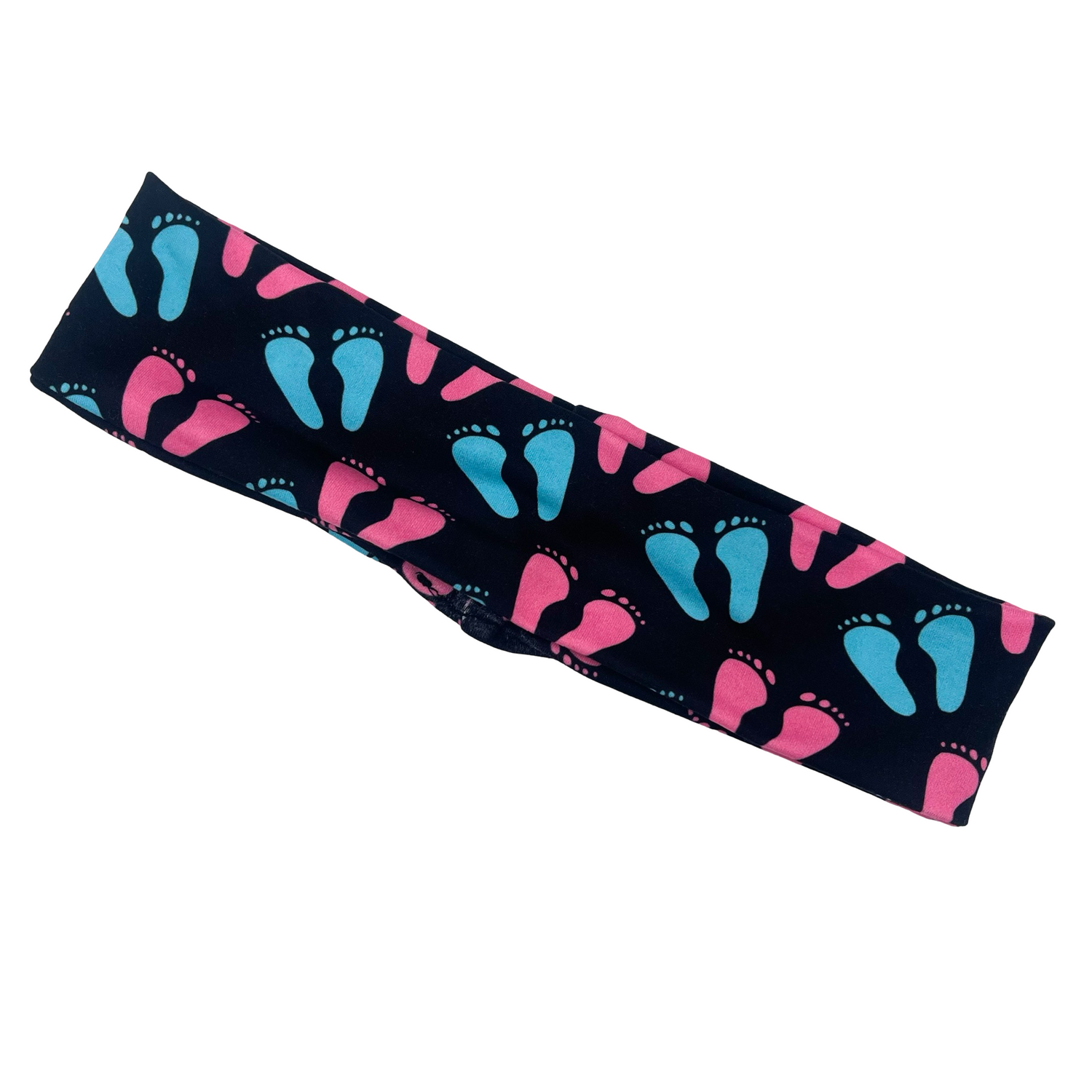 Baby Feet Black Athletic Headband