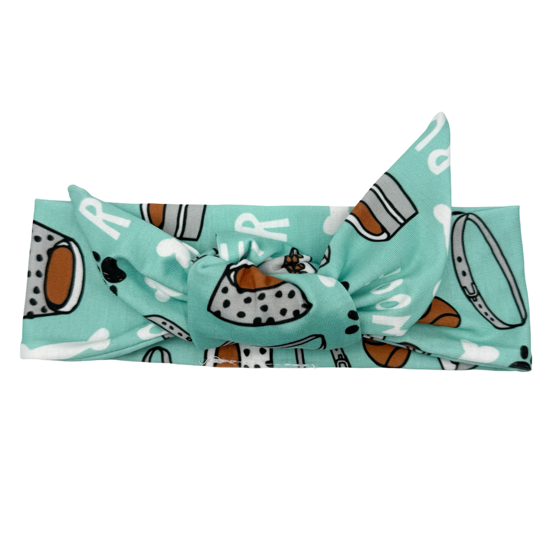 Dog Supplies - Teal Adjustable Tie Headband