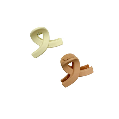 Mini Criss Cross Hair Claw Set of Two