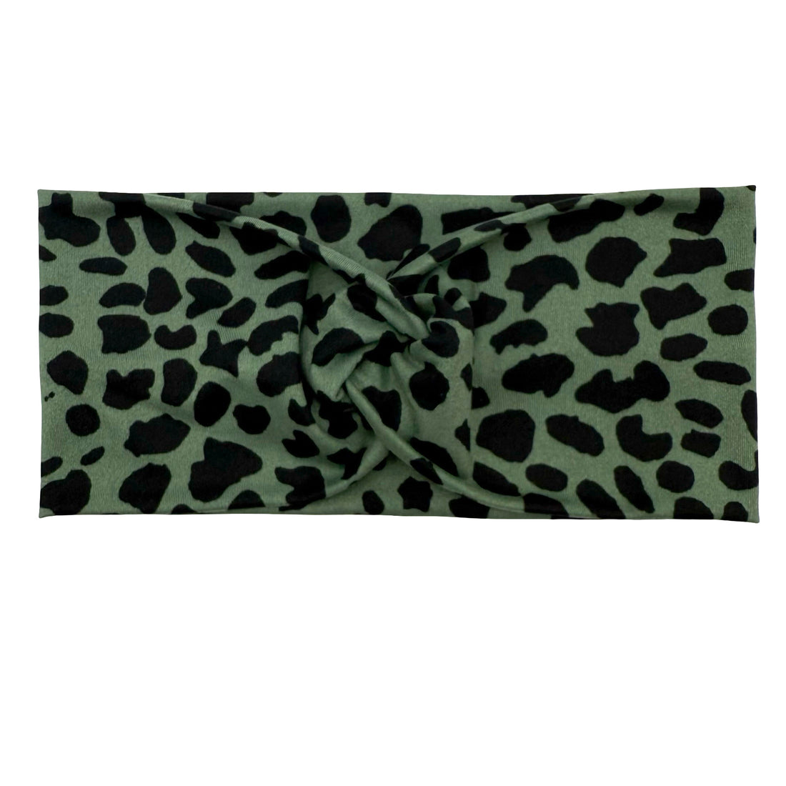 Black &amp; Green Leopard Headband