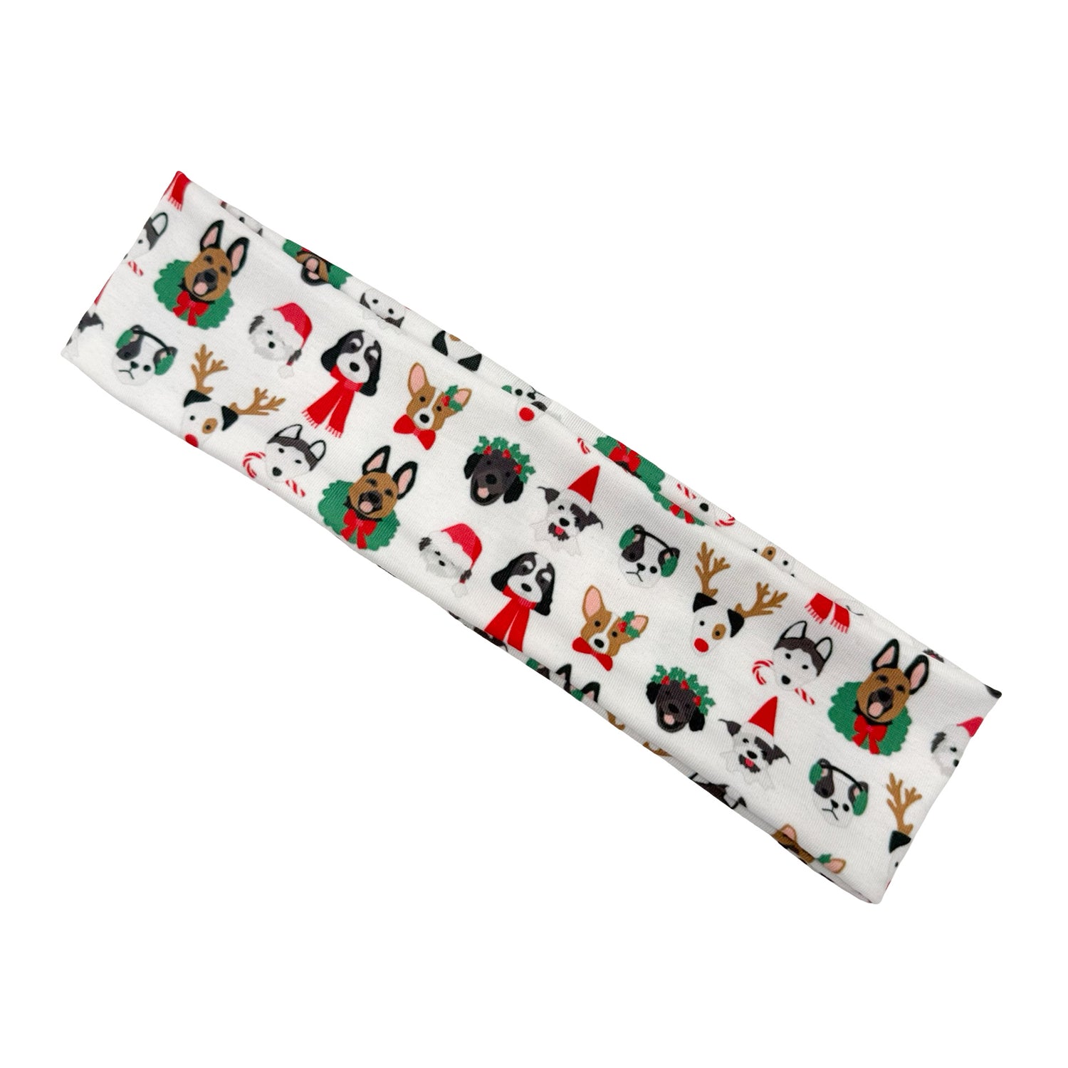 Jolly Good Pups - White Athletic Headband