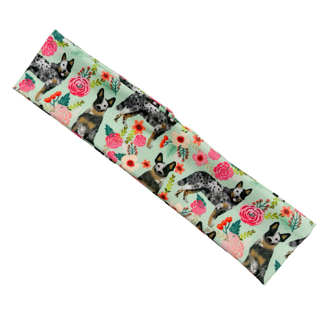 Floral Blue Heelers Athletic Headband