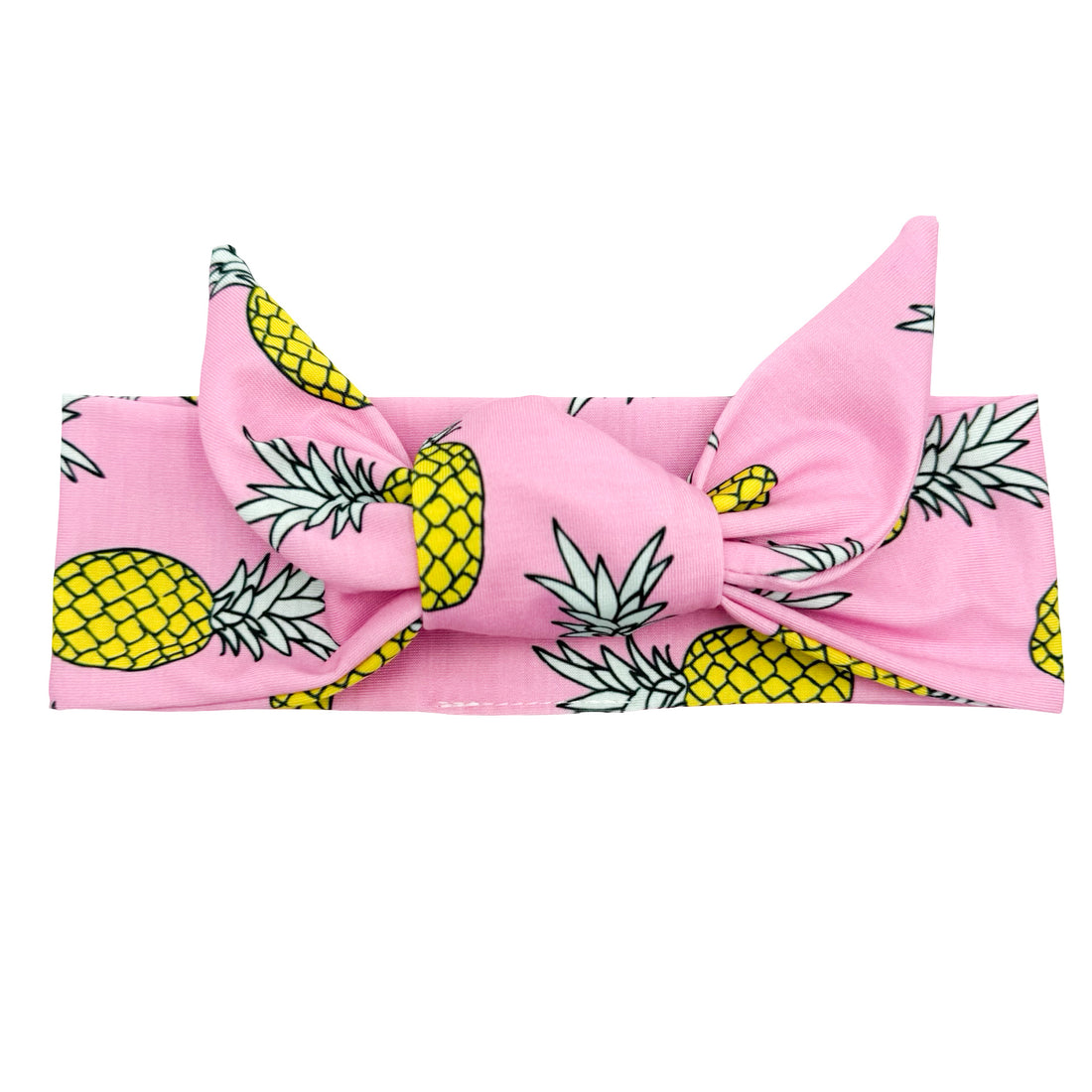 Pineapple - Pink Adjustable Tie Headband