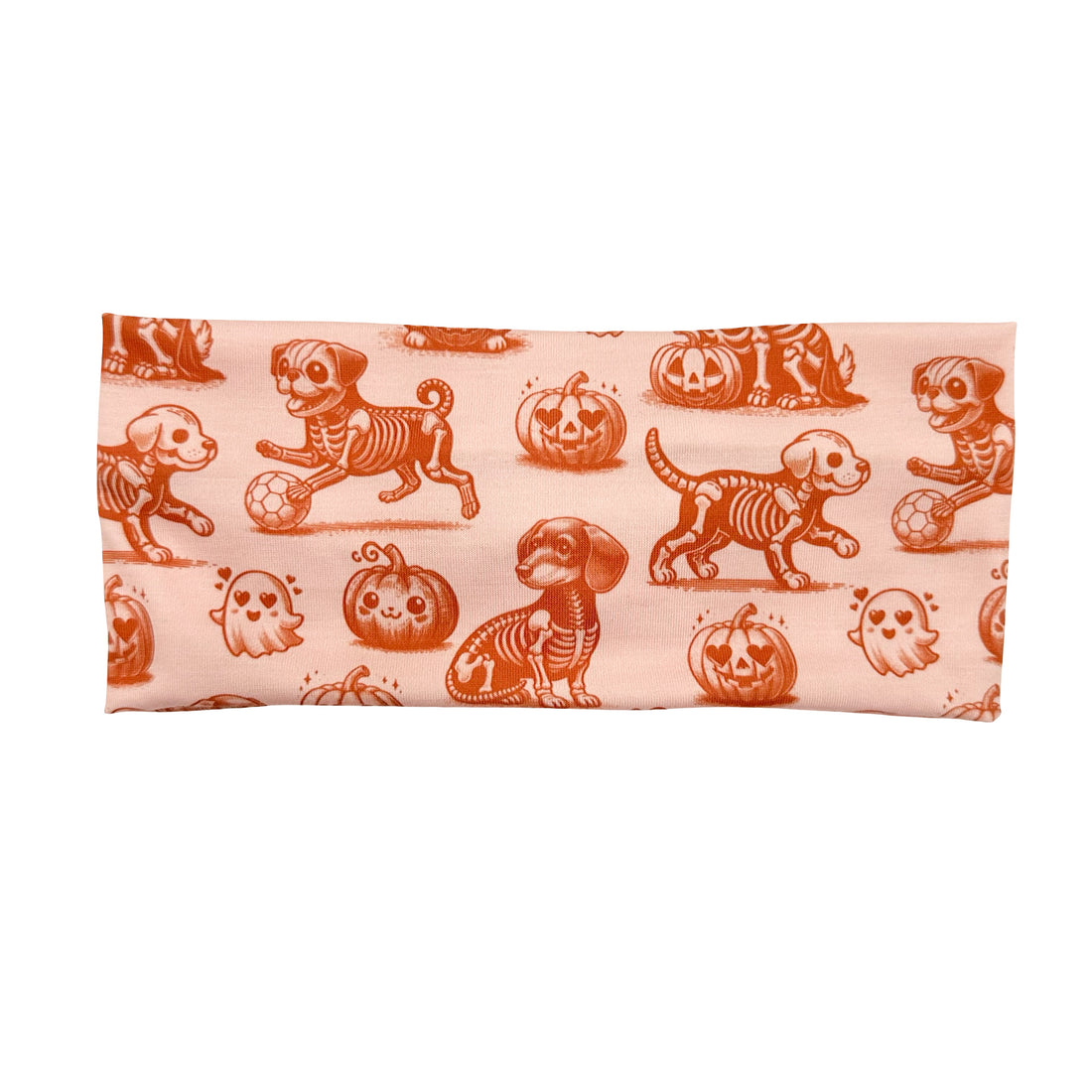 Orange Skeleton Pups Headband
